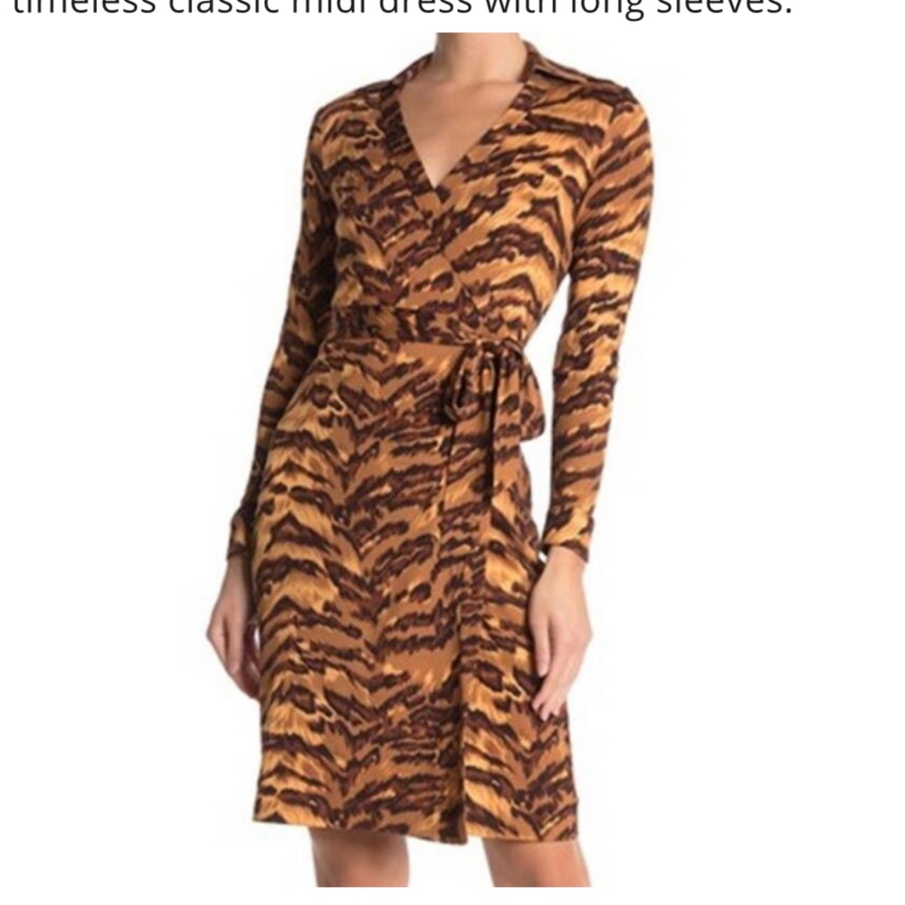 Diane Von Furstenberg Tiger Wrap Dress